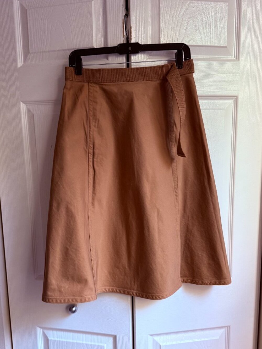 Belted wrap skirt
